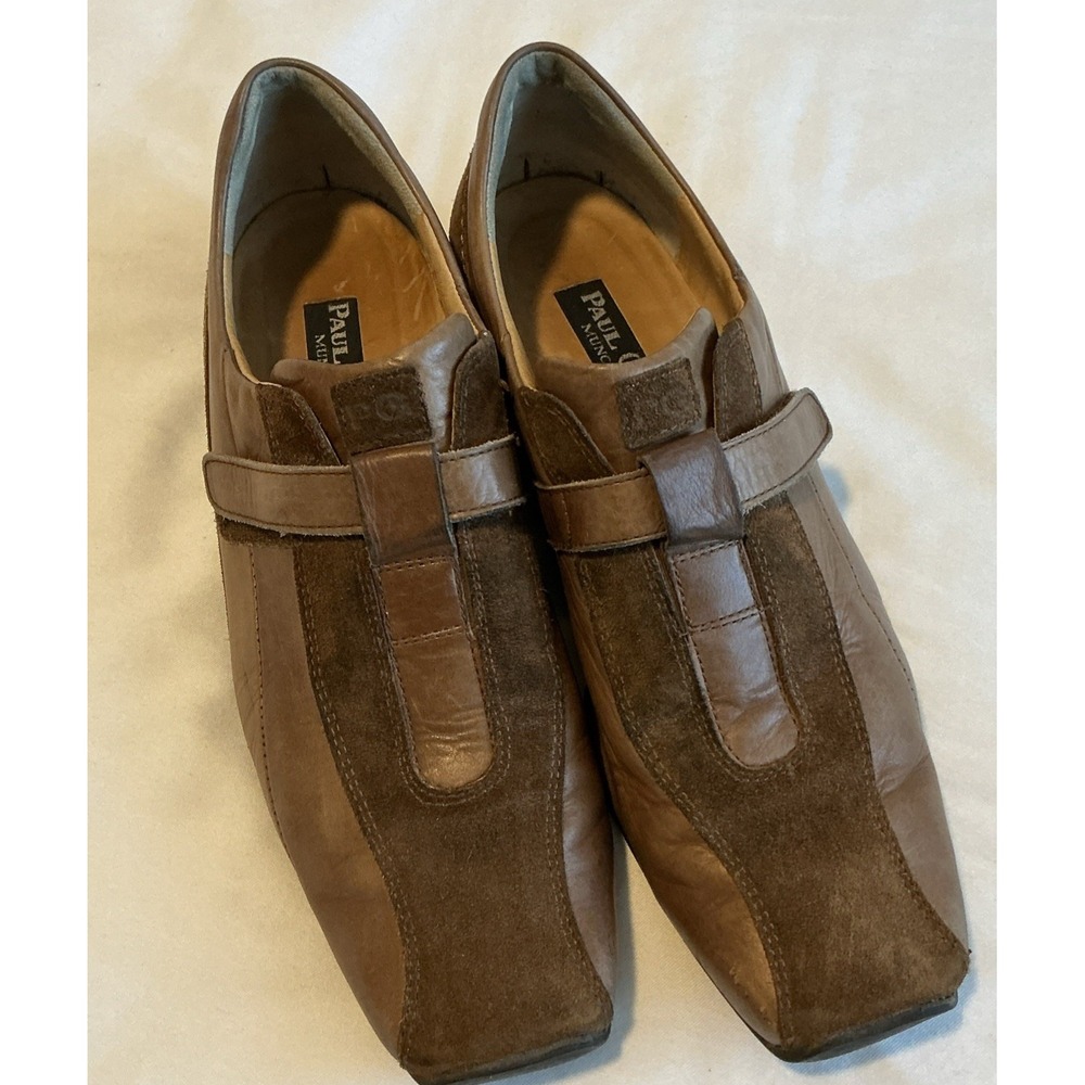 PAUL GREEN Munchen Bowling Athletic Shoes Leather & Linen SZ 6 US‎